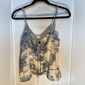 Cider Delft Blue Tank Top Size S